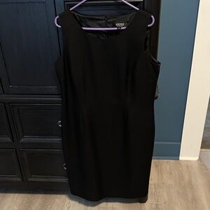 Kasper Classic Black Sheath Dress